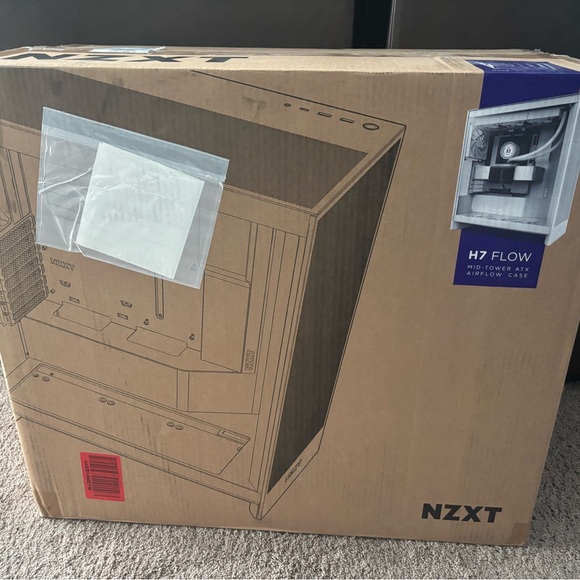 NZXT H7 Flow Airflow Case in White - Picture 1 of 3